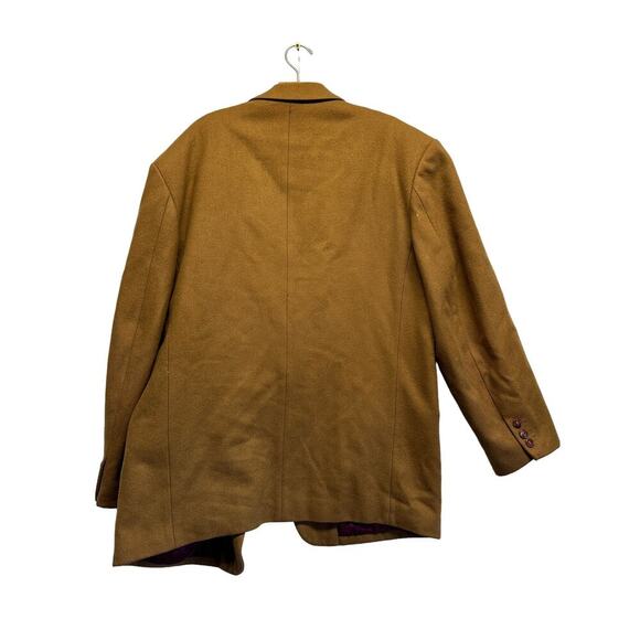 Vintage Henry Grethel Authentic Brown Men Blazer Wool Blend XL Quilted Lined - Picture 2 of 11